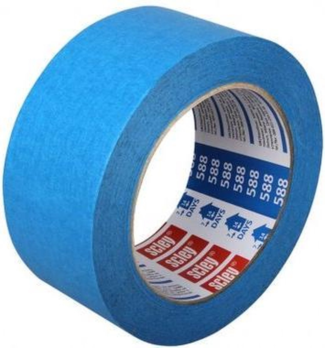 Kaem scley - papieren schilderstape - 48mm x 33m - blauw - binnen en buiten