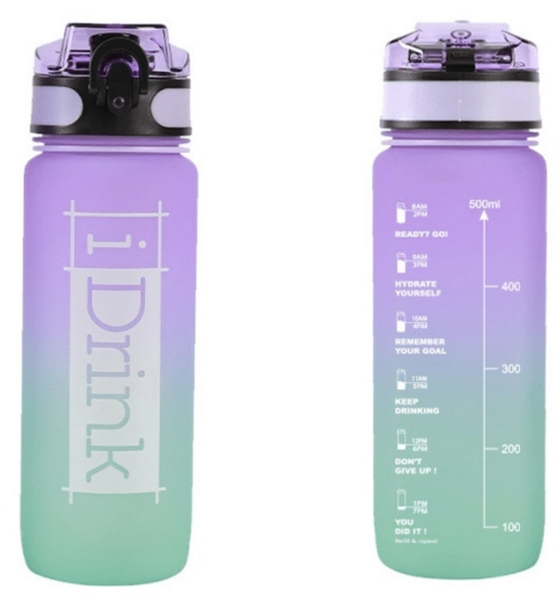 Borraccia Itotal idrink tritan 750 ml viola e acquamarina borraccia viola e acquamarina 7,2×7,2×23,7 cm