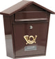Cassetta postale Vorel marrone con 2 chiavi - 370x320x105 mm