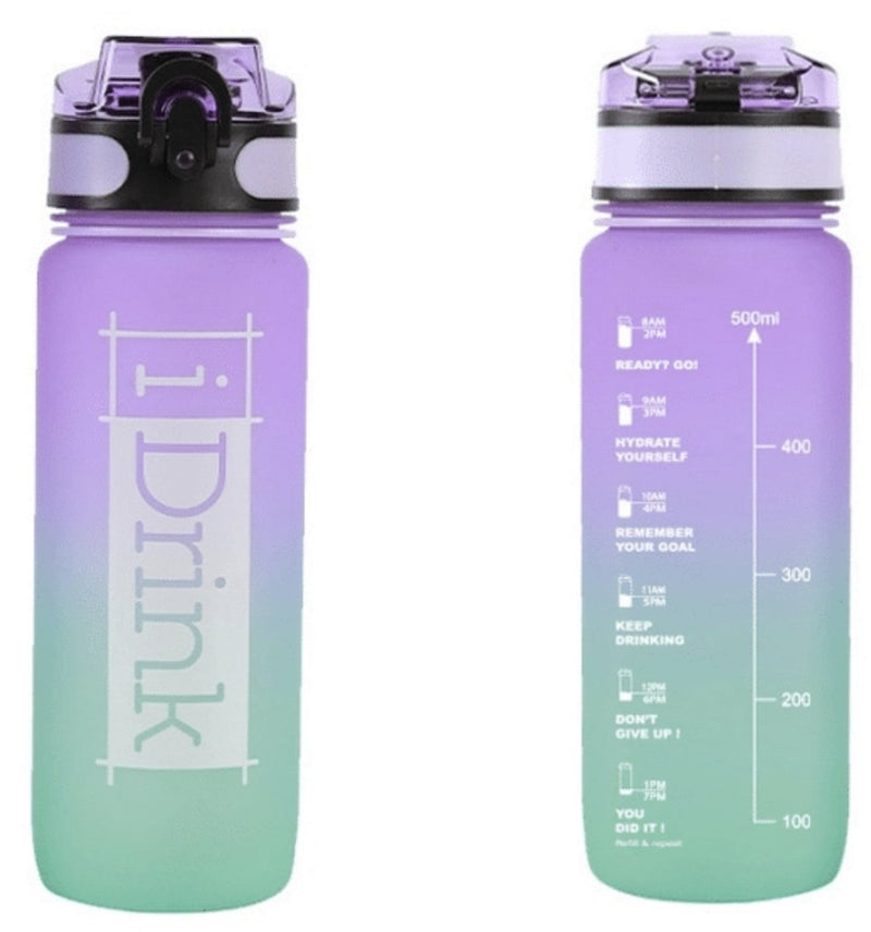 Itotal idrink botella tritan 750 ml morado y aguamarina biberón morado y aguamarina 7,2×7,2×23,7cm