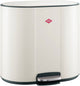 Wesco multicollector 2 prullenbak afvalscheiding (2x25 liter) | 50 liter | metaal - mat zand | duo pedaalemmer met soft close en geurfilter