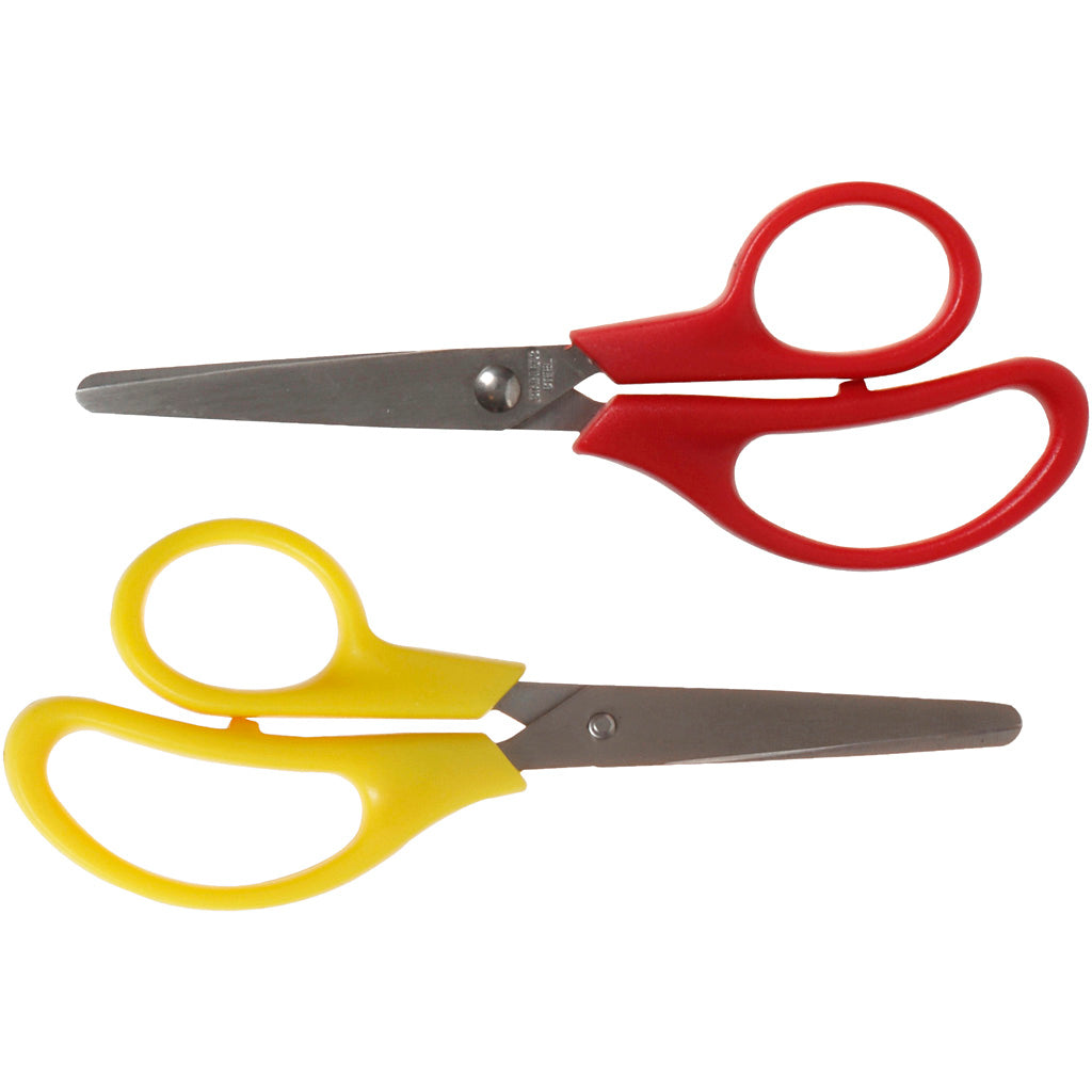 Kinderscharen, l: 12,5 cm, rond, rechts- linkshandig, 12 stuk 1 doos