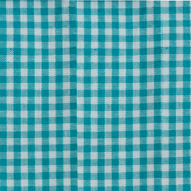 Vaessen creative • tessuto di cotone coco-ton 45x50 cm a quadretti turchese basic