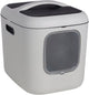 Caja de arena Flamingo – línea de diseño xxl – blanco romy – 61,5x50x57,5 cm – extra espaciosa – plástico reciclado – con filtro de carbono en la puerta magnética – fácil de limpiar – para gatos grandes