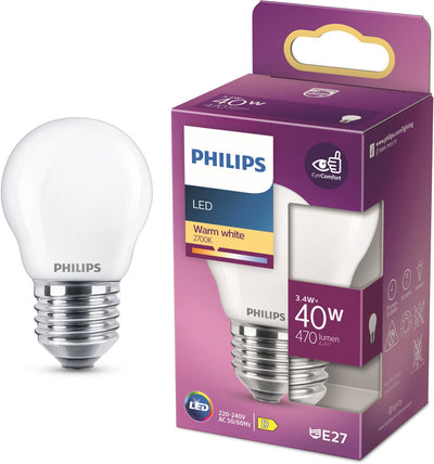 Philips led kogel e27 4,5w filament blister 5101560