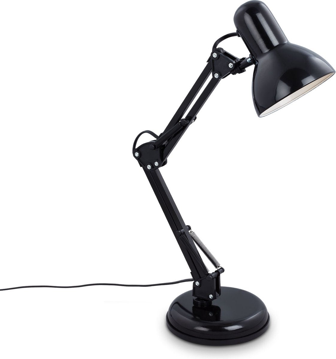 Briloner - zwarte tafellamp - industriële bureaulamp - kantelbaar retro metalen design - e14 fitting - excl. lichtbron