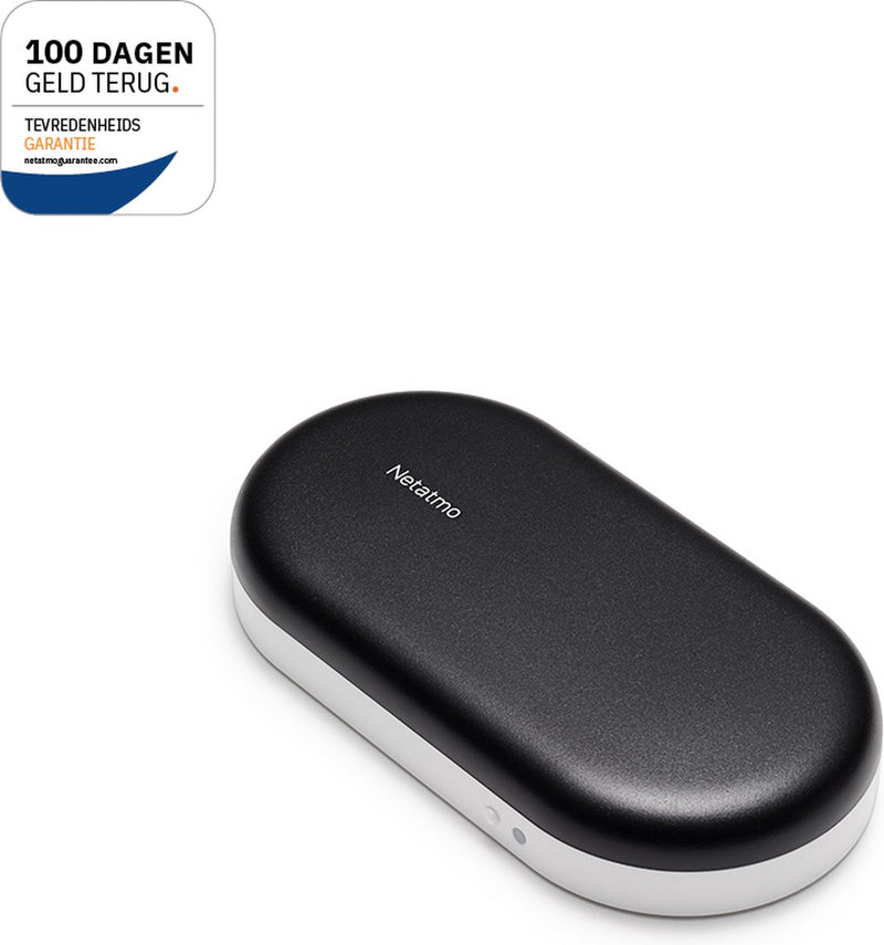 Control inteligente Netatmo para aire acondicionado, compatible con todos los aires acondicionados y bombas de calor conectados - Ahorro de energía - Funciona con Alexa, Google Assistant, Siri - Negro