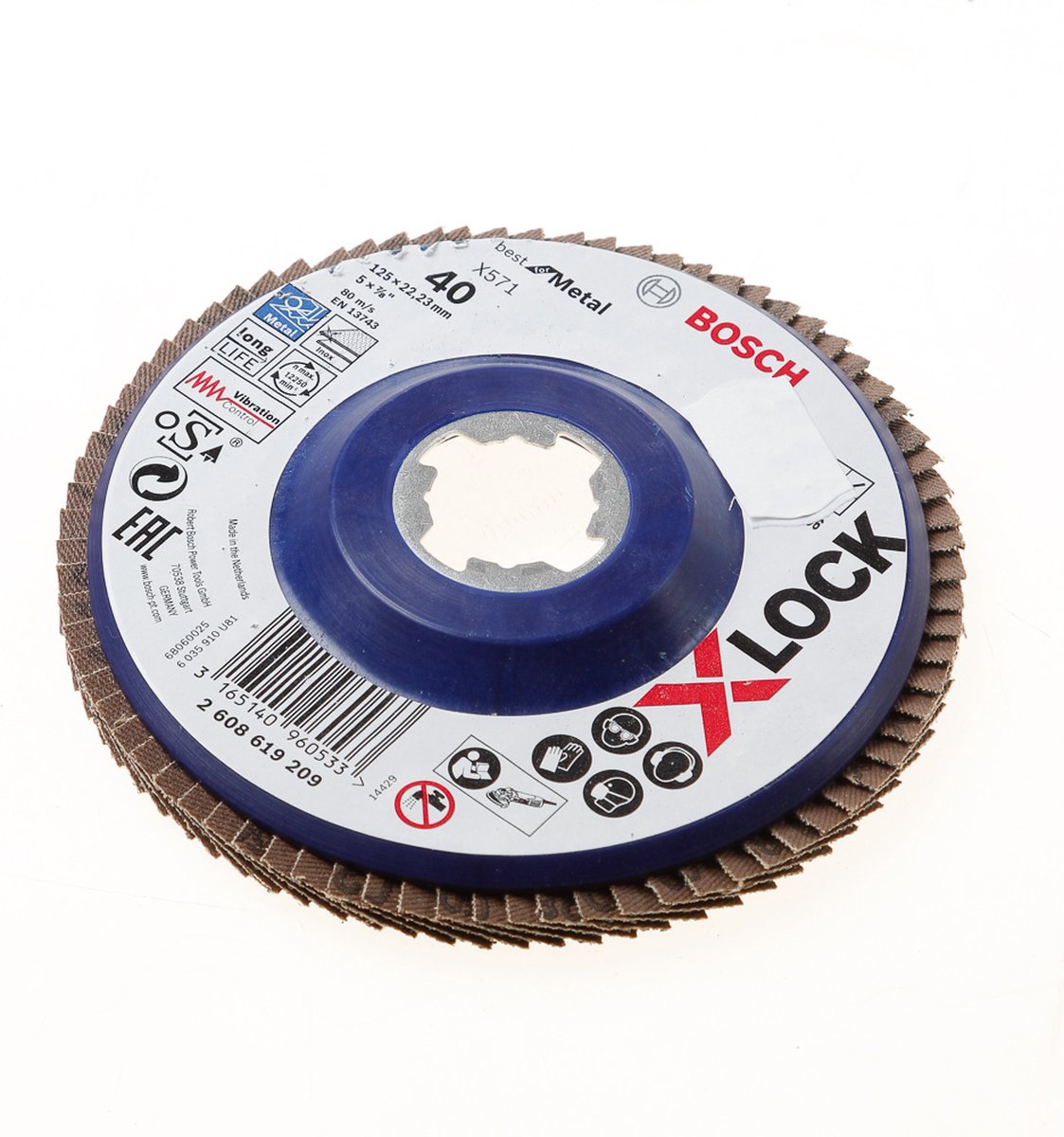 Disco lamellare Bosch pro x571 x-lock 125 mm g40 - 2608619209