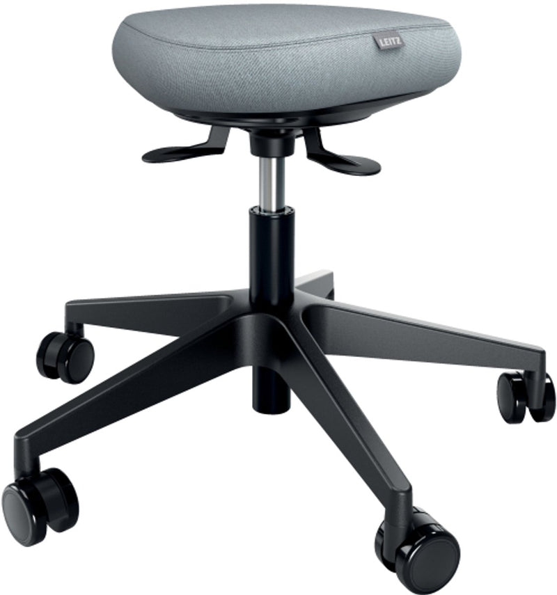 Sgabello Leitz Ergo Active con ruote e comodo cuscino a dondolo - sgabello ergonomico a sella - regolabile in altezza - nero