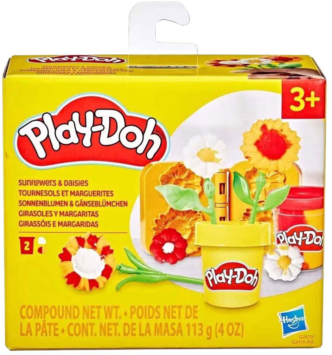 Play-doh lil fiori girasoli e margherite - 2 vasi di terracotta