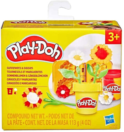 Play-doh lil fiori girasoli e margherite - 2 vasi di terracotta