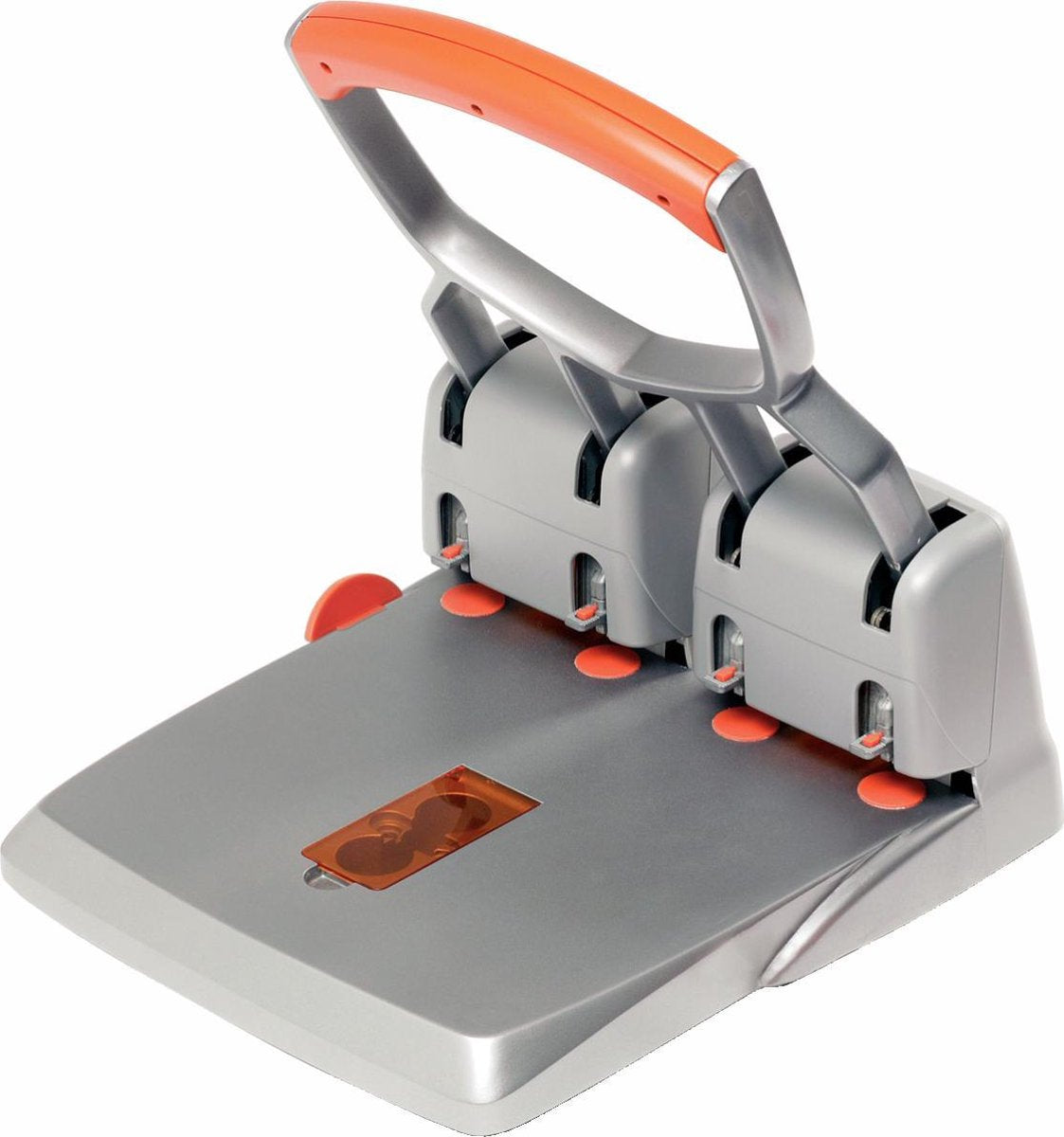 Rapid supreme heavy duty perforator hdc150 4-gaats - perforeert tot 150 vel - zilver oranje