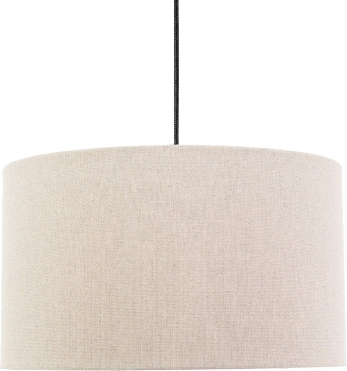 Lampada a sospensione Eglo feniglia - e27 - ø 38 cm - beige|nero - lino