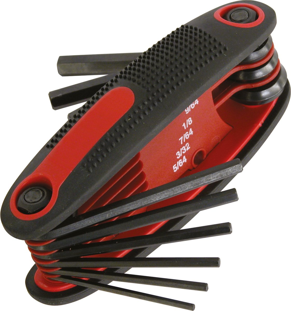 Juego de llaves hexagonales Carpoint de 8 piezas - 1,5 a 8 mm - acero - compacto - para reparaciones de bricolaje - duradero, versátil