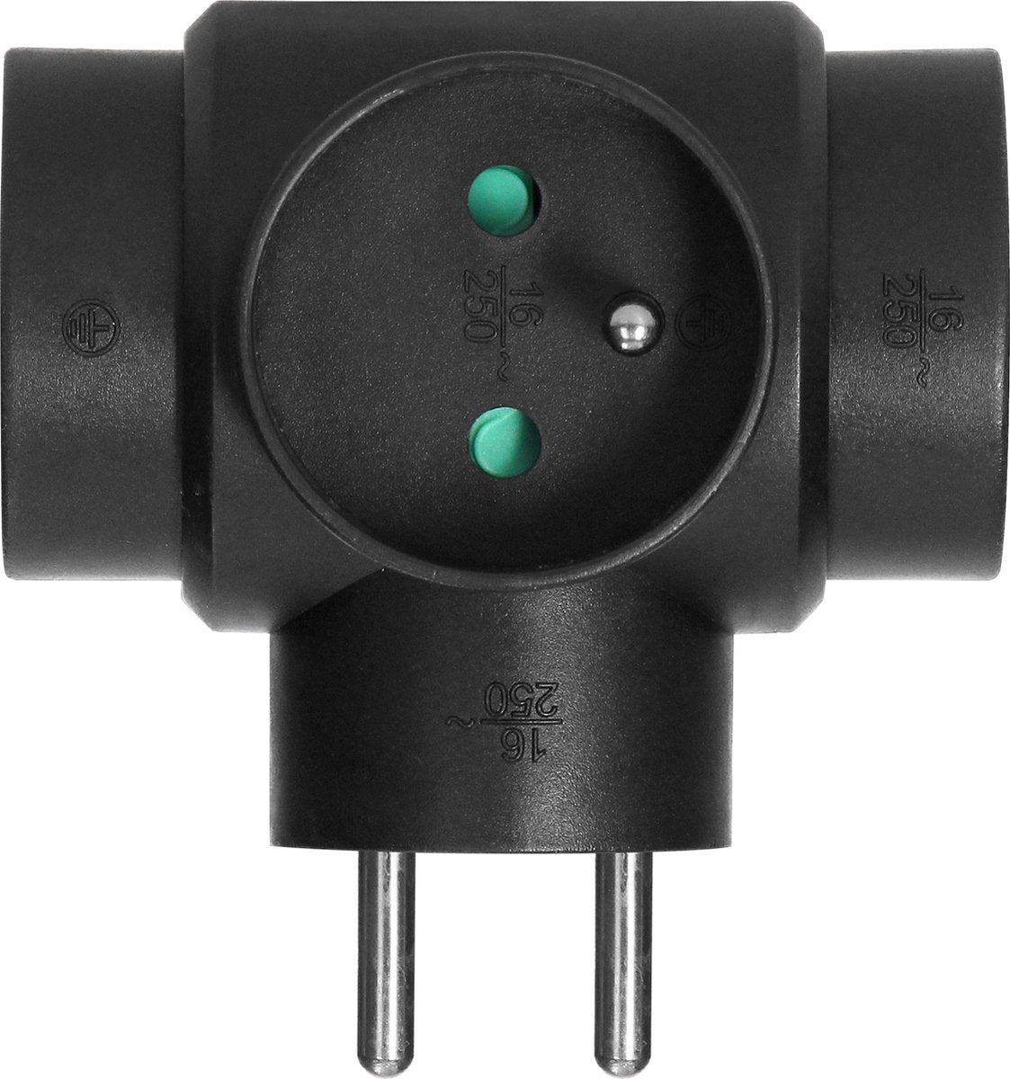 Orno - prolunga - 3 vie - nero - 2p+z