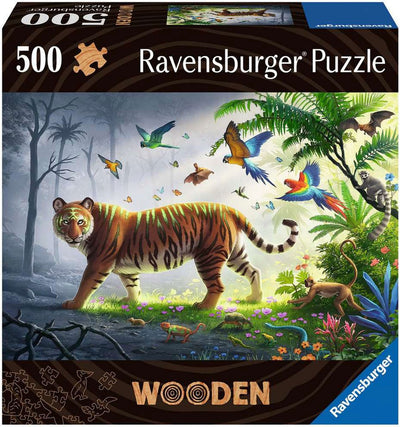 Ravensburger Wooden Puzzle Tiger nella giungla, 500st.