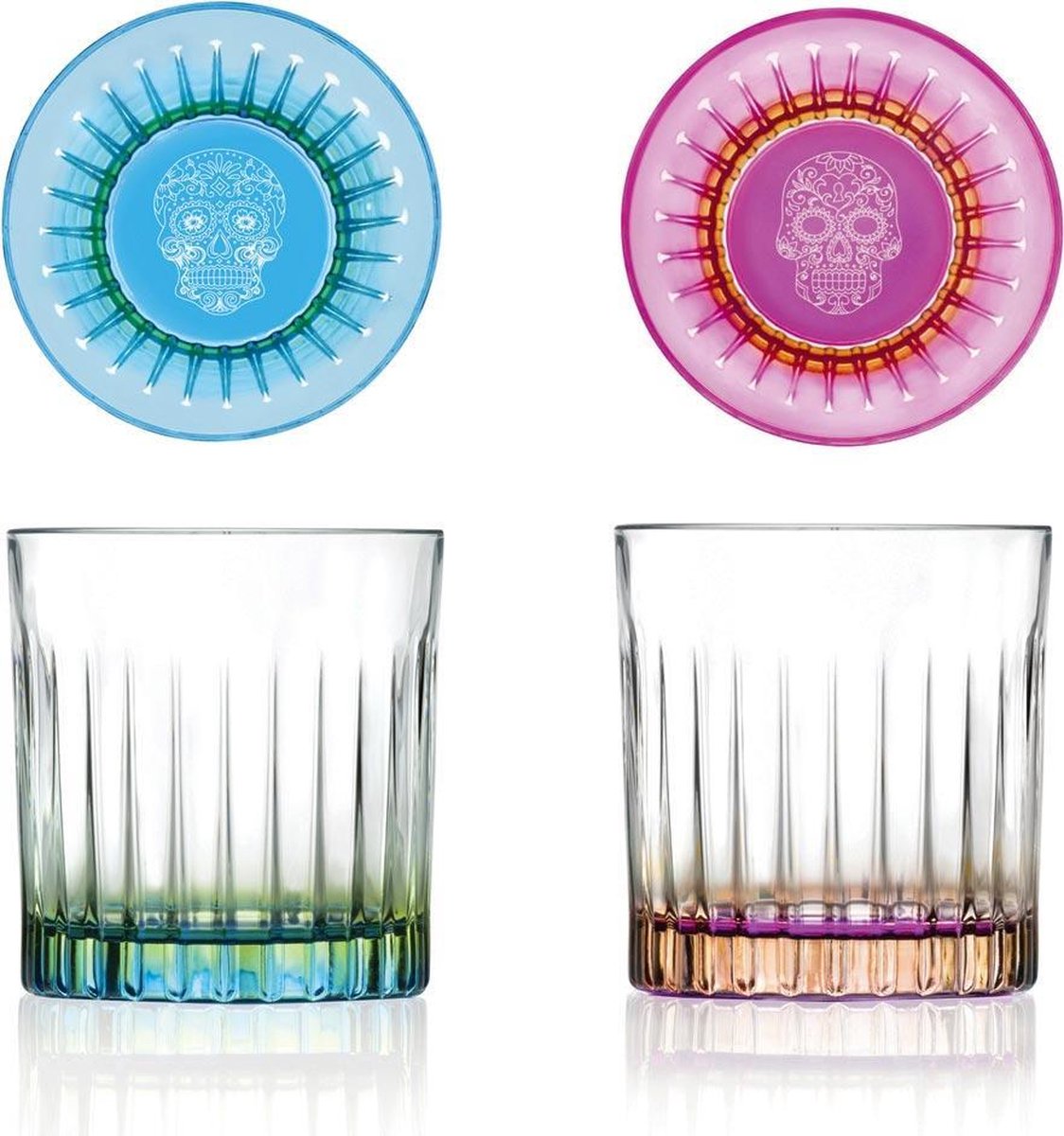 Rcr - vasos pedro rosa - 360ml - 6 piezas
