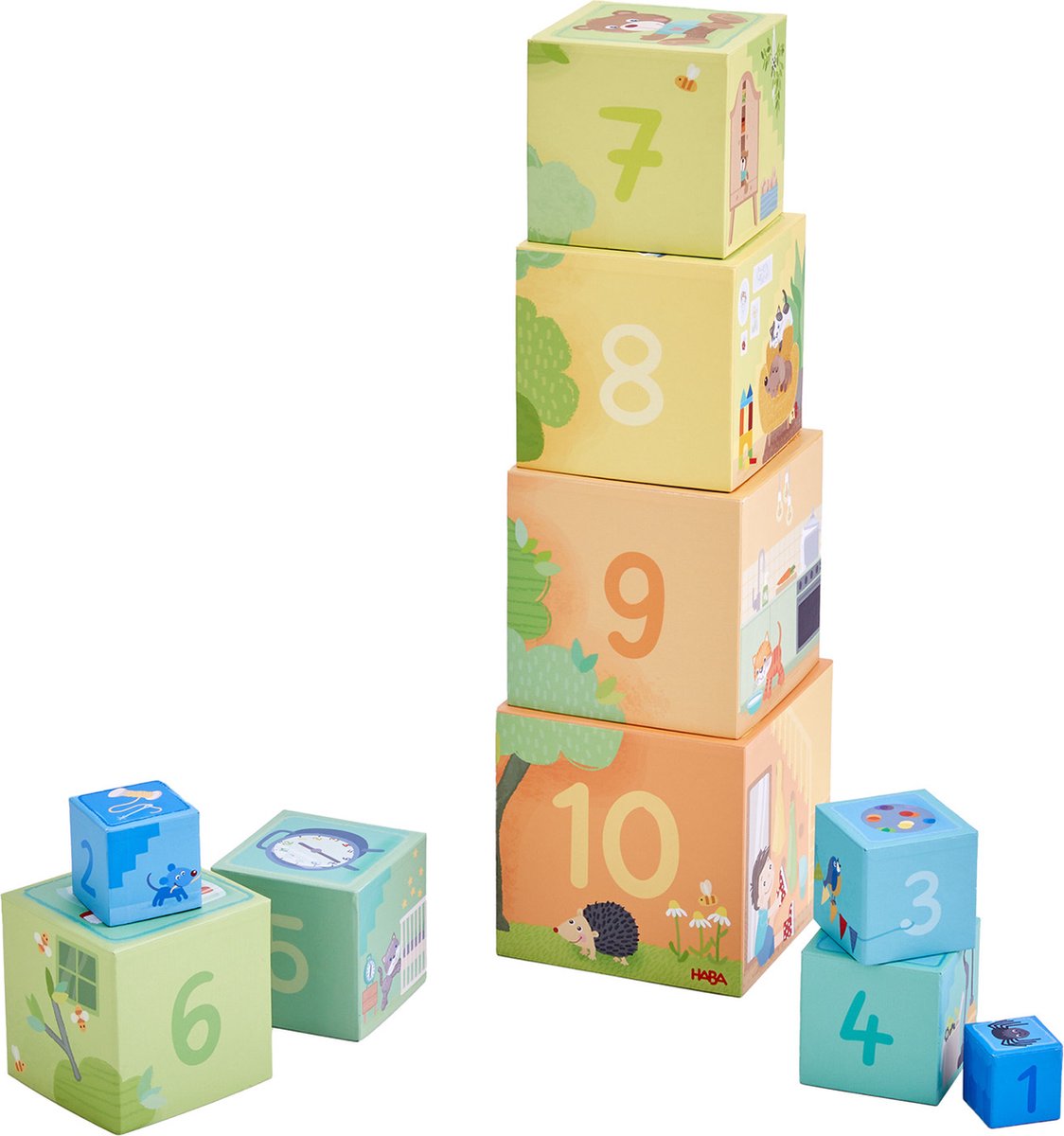 Haba stacking blocks cardboard educational toys my home set.