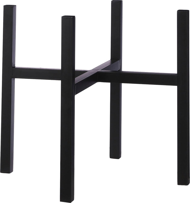 Decorazioni in mica - vaso da fiori vaso per piante rialzato standard - nero - l46 x h40 cm - metallo