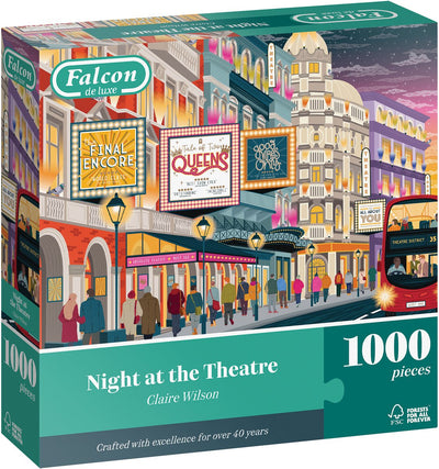 Falcon Jigsaw Puzzle Notte a Teatro Puzzle da 1000 pezzi per adulti.