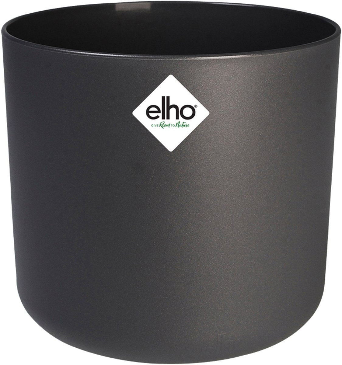 Elho b.for soft round 16 - macetero de interior - 100% plástico reciclado - ø 16 x h 15 cm - antracita