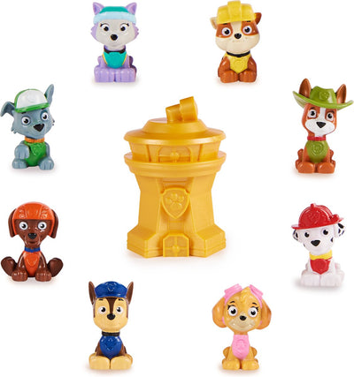Spin Master Paw Patrol 10.º aniversario: minifiguras de 5 cm en un paquete sorpresa con torre de vigilancia; los estilos pueden variar