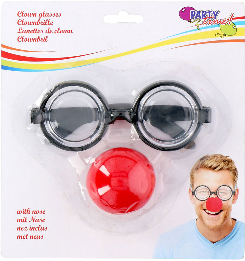 gafas de payaso y nariz