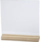 Creativ company plato de vidrio con base de madera, tamaño 15,5x15,5 cm, espesor 28 mm, 10 juegos 1 caja