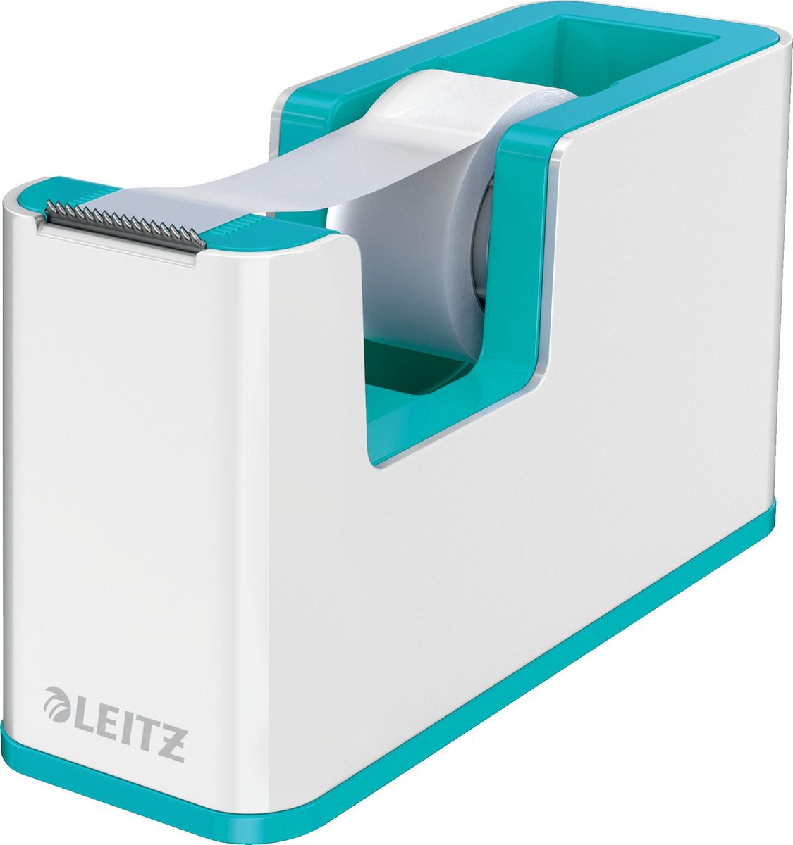 Soporte para cinta adhesiva Wow de Leitz - incluye 1 rollo de cinta adhesiva - azul hielo blanco