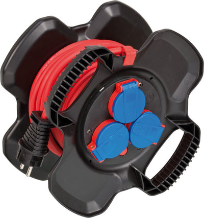 Avvolgicavo in gomma Brennerstuhl x-gum ip44 avvolgicavo per uso esterno (10 m, uso esterno a breve termine, mescola di gomma speciale, con maggiore protezione da contatto, prodotto in Germania)