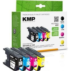 Cartucho de tinta kmp brother lc-1240 negro, cian, magenta, amarillo