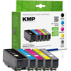 Cartucho de tinta kmp epson 33 negro, negro foto, cian, magenta, amarillo