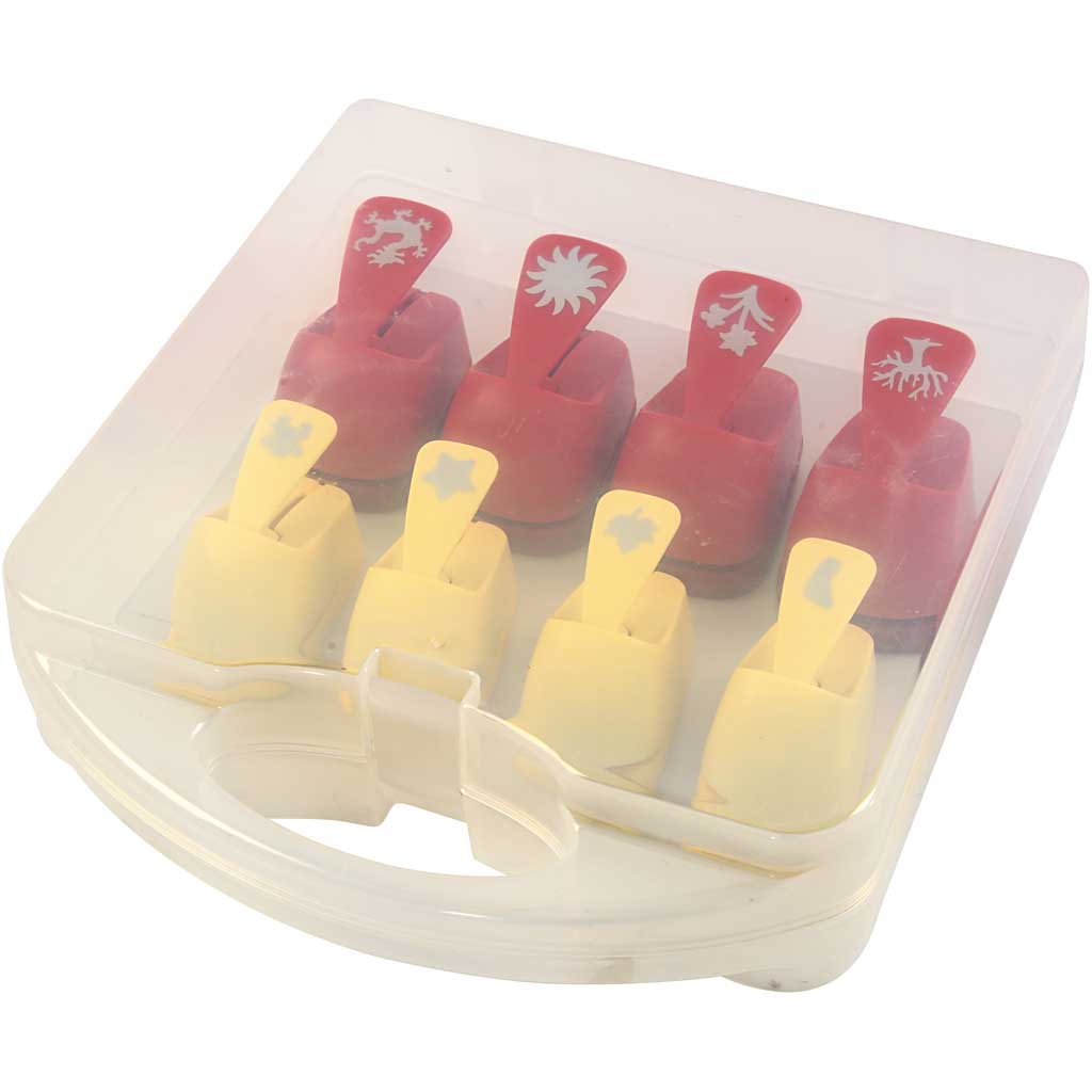 Creativ company paper punches, every day, size 15+23 mm, 2x4 pieces 1 box