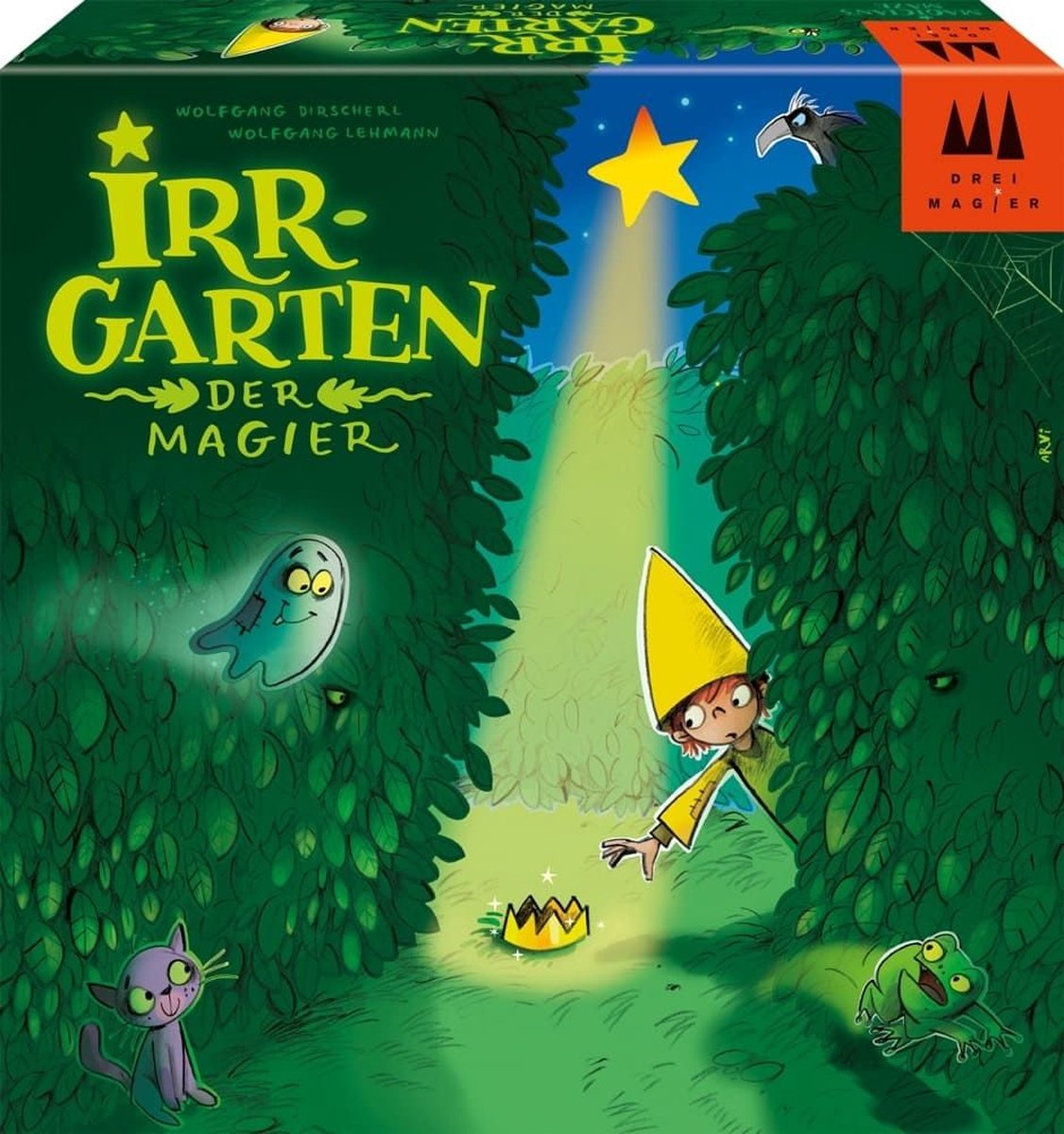 Tre maghi giocano a tre maghi® - - irrgarten der magicr (labirinto magico) - gioco cooperativo per bambini con tabellone di gioco 3D e meccanismo magnetico - da 5 anni - 2-4 giocatori