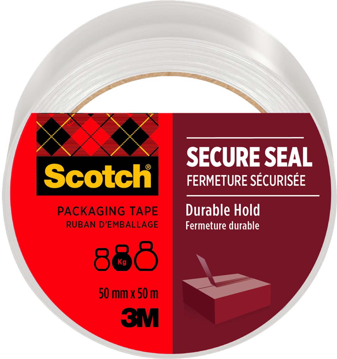 Scotch verpakkingstape secure seal 50mmx50m transparant | stuk a 1 rol