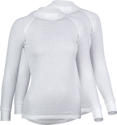 Maglia termica Avento a maniche lunghe da donna - confezione da 2 - bianco - taglia 36