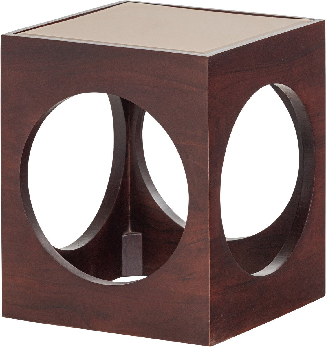 Mesa auxiliar Woood trax - madera de acacia - marrón - 45x37x37