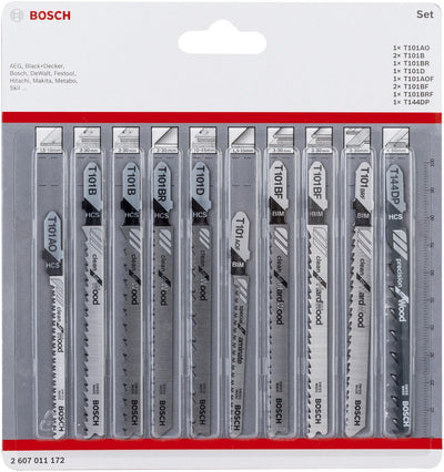 Accessori Bosch 2607011172 set di lame per seghetto alternativo Clean Precision, 10 pezzi 10 pezzo(i)