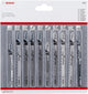 Bosch accessories 2607011172 decoupeerzaagbladenset clean precision, 10-delig 10 stuk(s)