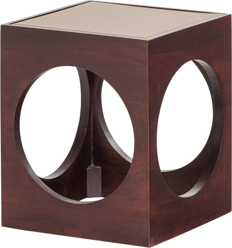 Mesa auxiliar Woood trax - madera de acacia - marrón - 45x37x37