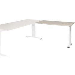 Tavolo allungabile Schappenburg lin-pla126-lerw-m25 120x60x65-85cm rovere Lindberg, bianco
