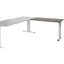 Mesa extensible Schavenburg lin-pla126-loga-m25 120x60x65-85cm roble logan, plateado