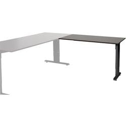 Mesa extensible Schavenburg lin-pla126-logz-m25 120x60x65-85cm roble logan, negro