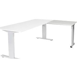Mesa extensible Schavenburg lin-pla086-lra-m25 80x60x65-85cm gris, plata