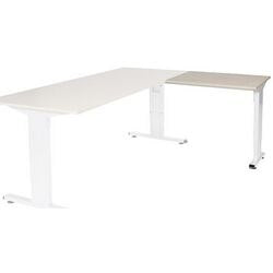 Aanbouwtafel schaffenburg lin-pla086-robw-m25 80x60x65-85cm robson eik, wit
