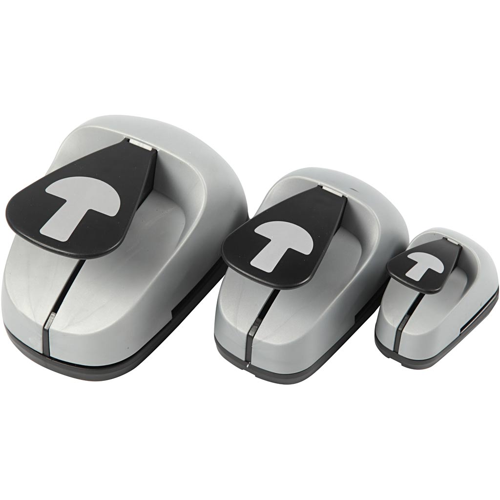 Set perforatori Creativ Company, fungo, misura 25+50+75 mm, 3 pezzi 1 scatola