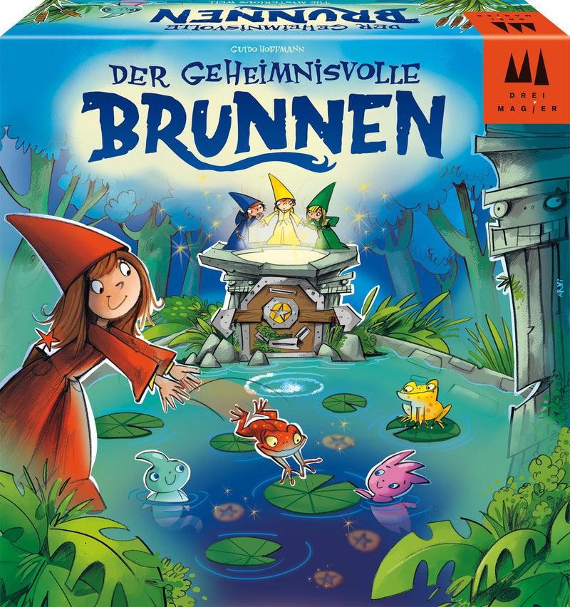 Tre maghi giocano a drei magi® - - der secretige brunnen (la fonte misteriosa) - gioco di osservazione e memoria con meccanismo di gioco 3D - da 5 anni - 2-4 giocatori