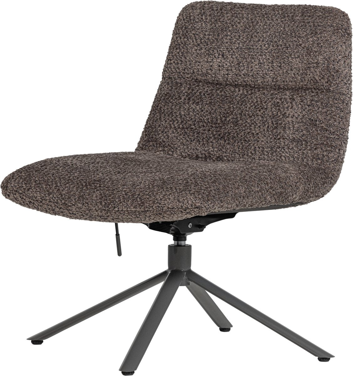 Sillón giratorio ajustable Woood soren - lanudo - marrón - 82x73x62
