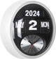 Karlsson wandklok round flip - wit - 11x32.6x32.6cm - wandklok scandinavisch