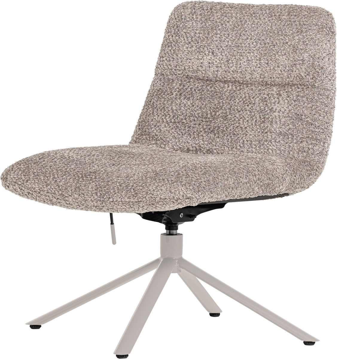 Sillón giratorio ajustable Woood soren - lanudo - gris - 82x73x62